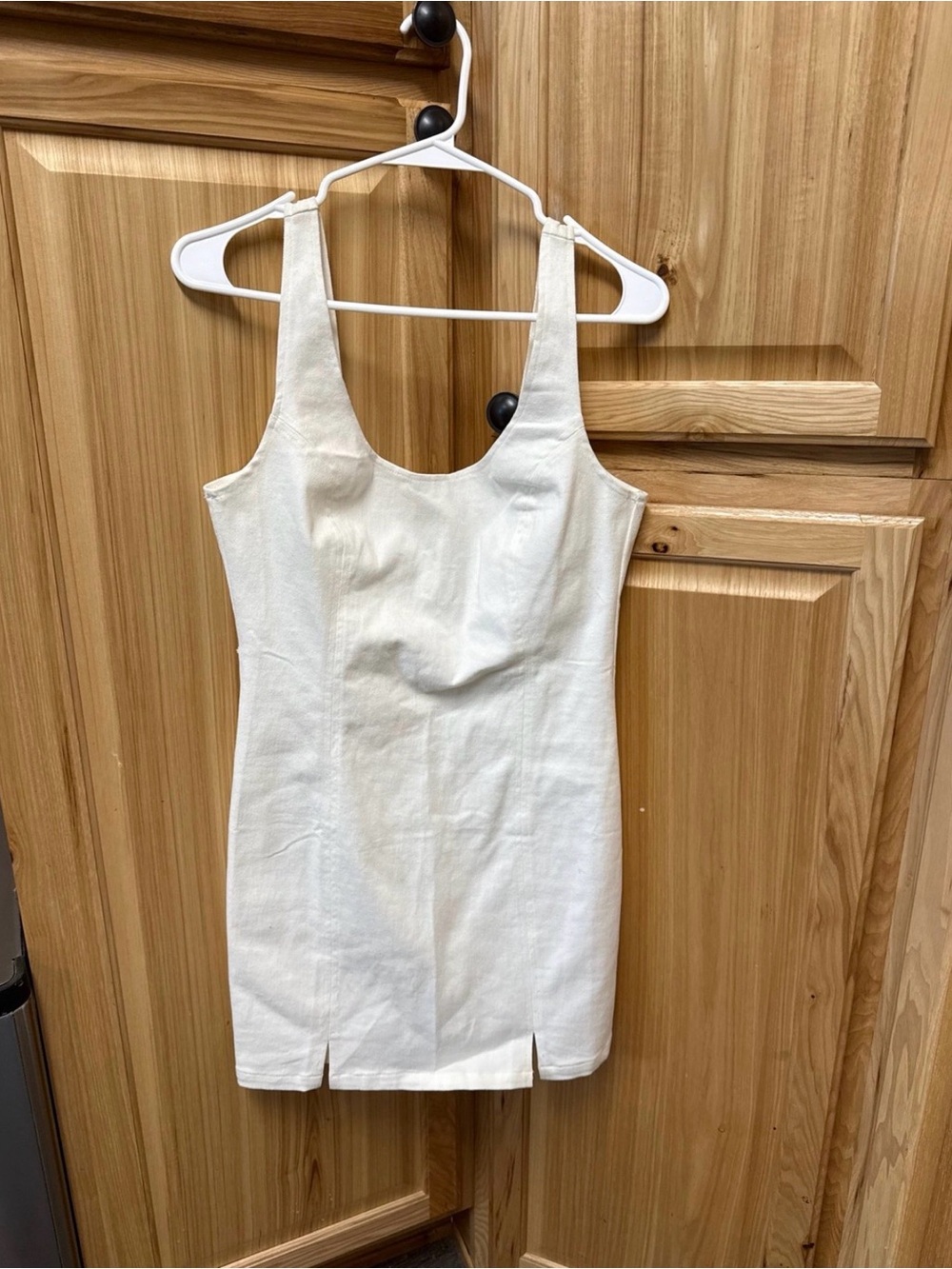 White Denim Mini Dress